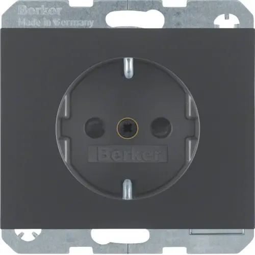 Berker 47357006 wandcontactdoos randaarde kindveilig K1 antraciet