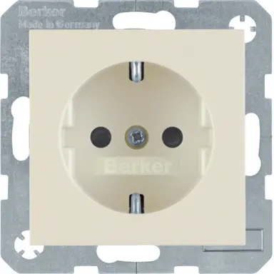 Berker 41238982 wandcontactdoos randaarde schroef S1/B3/B7 creme glans