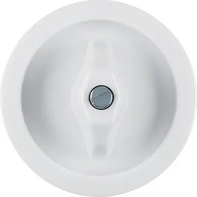 Berker 1647 draai-schakelwip met centraalplaat 1930 wit kunststof