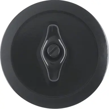 Berker 164701 draai-schakelwip met centraalplaat 1930 zwart kunststof