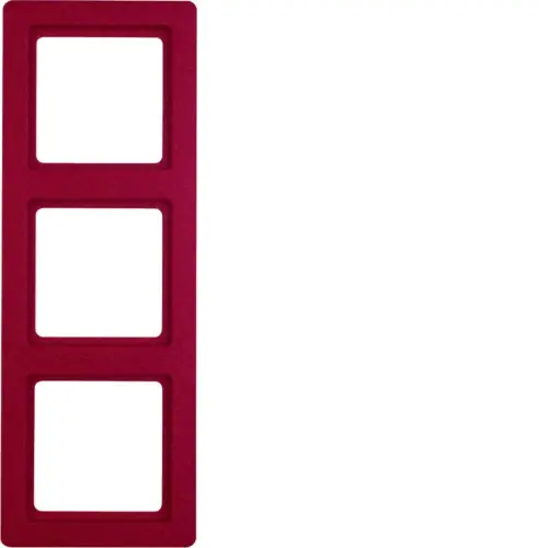 Berker 10136062 afdekraam 3-voudig Q1 rood