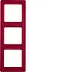 Berker 10136062 afdekraam 3-voudig Q1 rood
