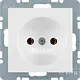 Berker 6161036089 wandcontactdoos zonder randaarde schroef Q1/Q3/Q7 wit