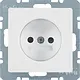 Berker 6167336089 wandcontactdoos zonder randaarde kindveilig Q1/Q3/Q7 wit