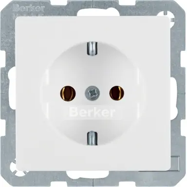 Berker 41436089 wandcontactdoos randaarde schroef Q1/Q3/Q7 wit