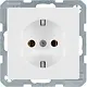 Berker 41436089 wandcontactdoos randaarde schroef Q1/Q3/Q7 wit