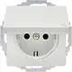 Berker 47446089 wandcontactdoos randaarde kindveilig klapdeksel 45 graden draaibaar Q1/Q3/Q7 wit