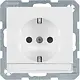 Berker 47496089 wandcontactdoos randaarde kindveilig tekstveld Q1/Q3/Q7 wit