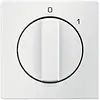 Berker 11506089 draaiknop voor draaischakelaar aan/uit met opdruk 0-1 Q1/Q3/Q7 wit