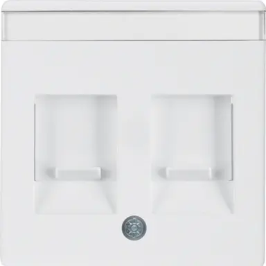 Berker 11816089 centraalplaat modular jack 2-voudig Q1/Q3/Q7 wit