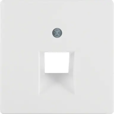 Berker 14076089 centraalplaat RJ45 wandcontactdoos 1-voudig Q1/Q3/Q7 wit