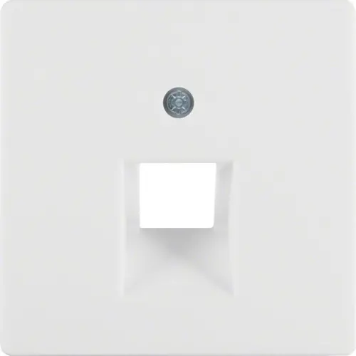 Berker 14076089 centraalplaat RJ45 wandcontactdoos 1-voudig Q1/Q3/Q7 wit