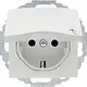 Berker 47448989 wandcontactdoos randaarde kindveilig klapdeksel 45 graden draaibaar S1/B3/B7 wit glans