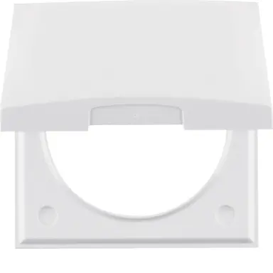 Berker 918282509 Integro Flow afdekraam 1-voudig met klapdeksel wit glans