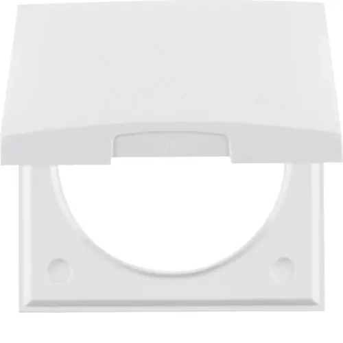 Berker 918282509 Integro Flow afdekraam 1-voudig met klapdeksel wit glans