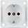 Berker 941852502 Integro Flow wandcontactdoos randaarde schroefklemmen wit mat