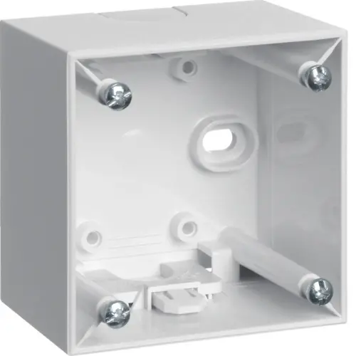 Berker 911512509 Integro Flow opbouwbehuizing hoog zonder trekontlasting wit glans