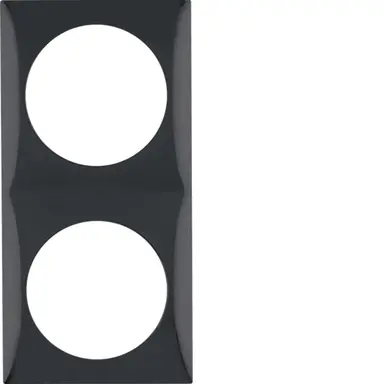 Berker 918262510 Integro Flow afdekraam 2-voudig zwart glans