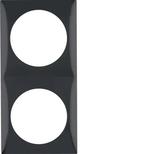 Berker 918262510 Integro Flow afdekraam 2-voudig zwart glans