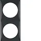 Berker 918262510 Integro Flow afdekraam 2-voudig zwart glans