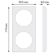 Berker 918262519 Integro Flow afdekraam 2-voudig wit glans