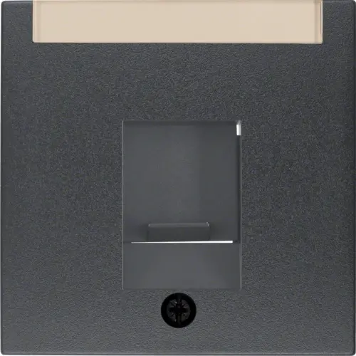 Berker 11701606 centraalplaat modular jack 1-voudig S1/B3/B7 antraciet mat