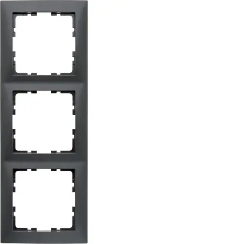 Berker 10139949 afdekraam 3-voudig S1 antraciet mat