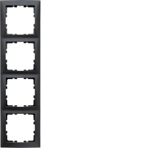 Berker 10149949 afdekraam 4-voudig S1 antraciet mat