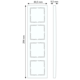 Berker 10149949 afdekraam 4-voudig S1 antraciet mat