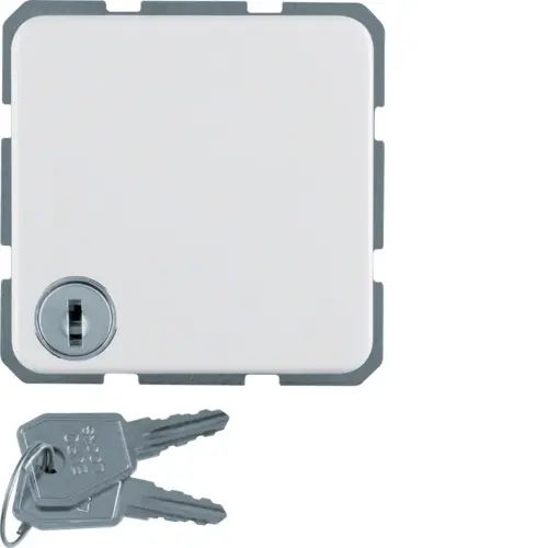 Berker 476309 wandcontactdoos randaarde klapdeksel sleutelsluiting IP44 wit glans