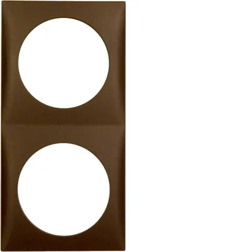 Berker 918262511 Integro Flow afdekraam 2-voudig bruin mat