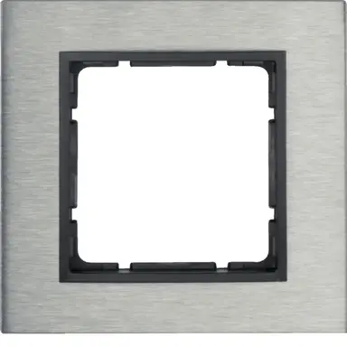 Berker 10113606 afdekraam 1-voudig B7 edelstaal/antraciet mat