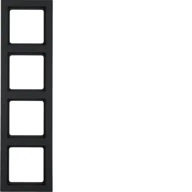 Berker 10146096 afdekraam 4-voudig Q3 antraciet