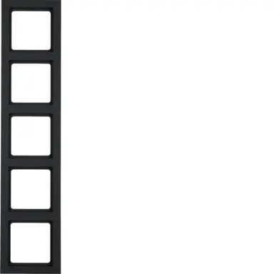 Berker 10156096 afdekraam 5-voudig Q3 antraciet