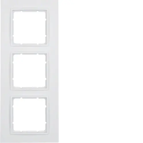 Berker 10136919 afdekraam 3-voudig B7 wit mat kunststof