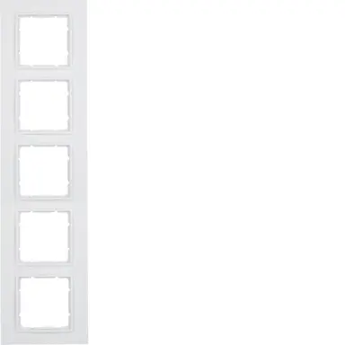 Berker 10156919 afdekraam 5-voudig B7 wit mat kunststof