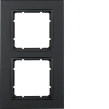 Berker 10126626 afdekraam 2-voudig B7 antraciet mat kunststof