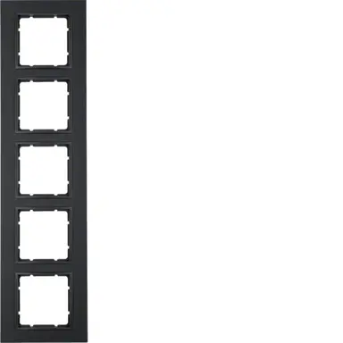 Berker 10156626 afdekraam 5-voudig B7 antraciet mat kunststof