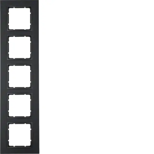 Berker 10156626 afdekraam 5-voudig B7 antraciet mat kunststof