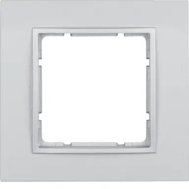 Berker 10116424 afdekraam 1-voudig B7 aluminium mat kunststof