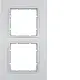 Berker 10126424 afdekraam 2-voudig B7 aluminium mat kunststof