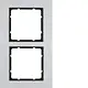 Berker 10126904 afdekraam 2-voudig B7 aluminium/antraciet met
