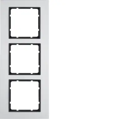 Berker 10136904 afdekraam 3-voudig B7 aluminium/antraciet met