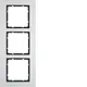 Berker 10136904 afdekraam 3-voudig B7 aluminium/antraciet met