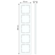 Berker 10156914 afdekraam 5-voudig B7 aluminium/wit mat