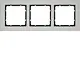 Berker 10233606 afdekraam 3-voudig B7 horizontaal edelstaal/antraciet mat