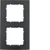 Berker 10123005 afdekraam 2-voudig B3 zwart aluminium/antraciet mat