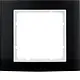 Berker 10113025 afdekraam 1-voudig B3 zwart aluminium/wit mat
