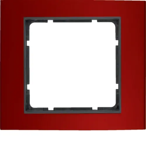 Berker 10113012 afdekraam 1-voudig B3 rood aluminium/antraciet mat