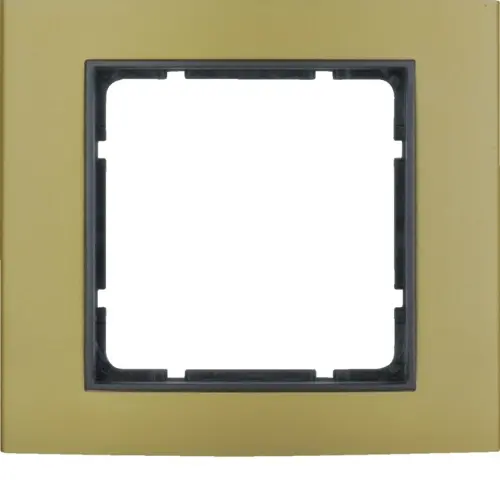 Berker 10113016 afdekraam 1-voudig B3 goud aluminium/antraciet mat